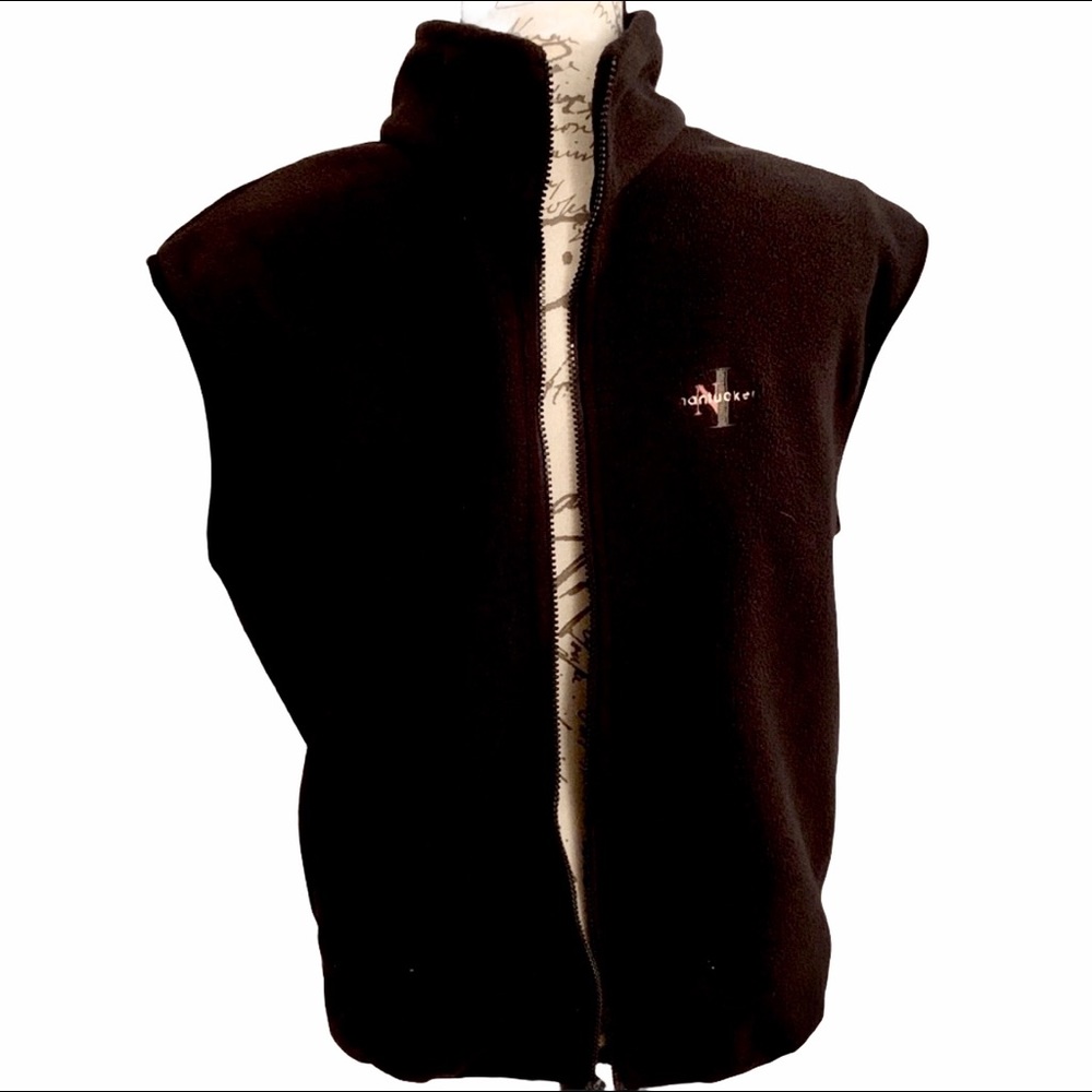 Nobby Clothes Black Fleece Zip Up Vest size Small